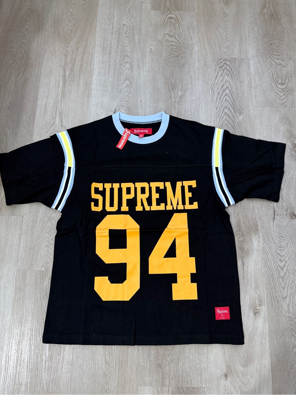 Supreme Black & Yellow 94 Graphic Jersey Tee